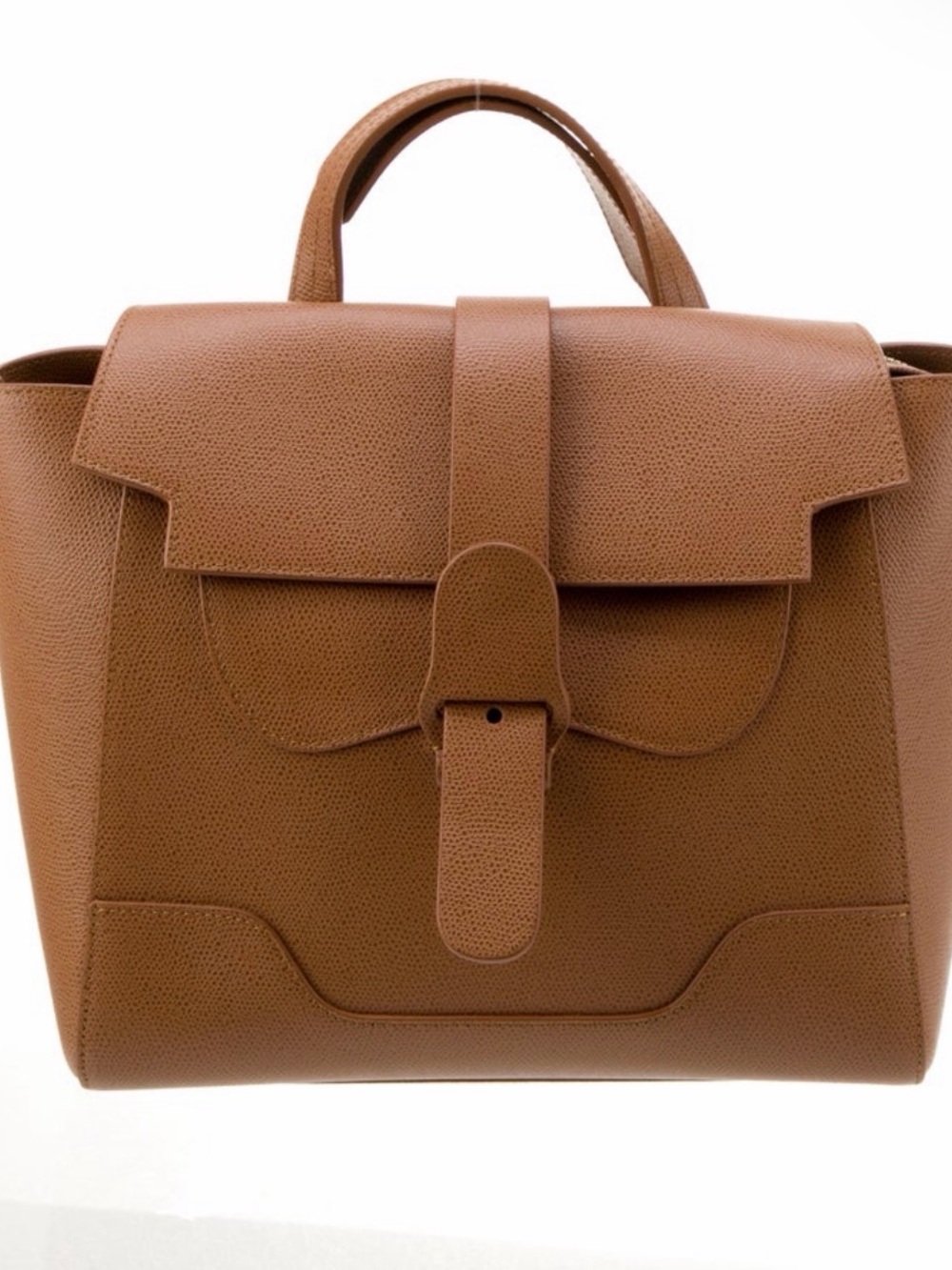 Senreve Cognac Tan Structured Top-Handle Satchel